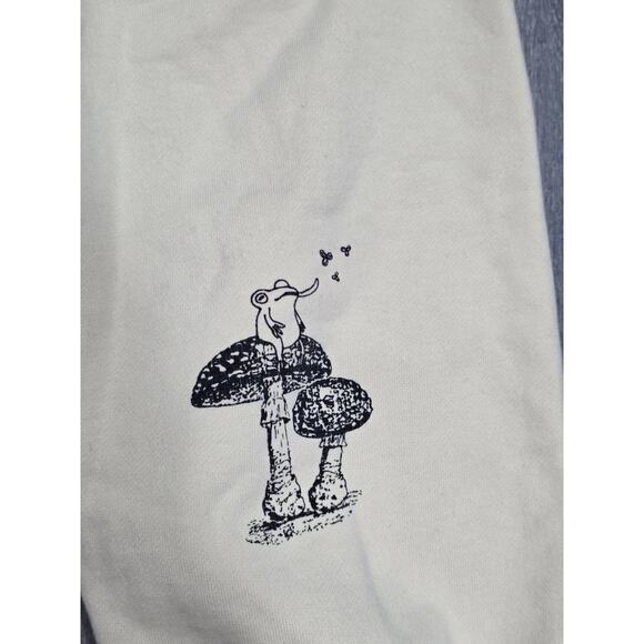 Aritzia Sweatpants Y2K TNA Graphic Cozy Fleece Cream 2XS A003777 - Picture 6 of 13